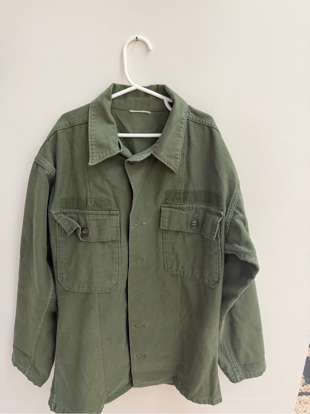 Classic Olive Green Military Field Jacket - Men's